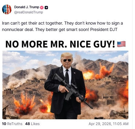 Trump'tan İran'a fotoğraflı tehdit! "Artık iyi adam yok" - Resim : 1