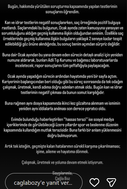 Yasaklı madde testi pozitif çıkmıştı! Çağla Boz sessizliğini bozdu - Resim: 8