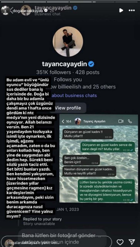 Ünlü oyuncu Tayanç Ayaydın'a taciz suçlaması! Genç oyuncu tüm mesajları ifşa etti! - Resim: 3