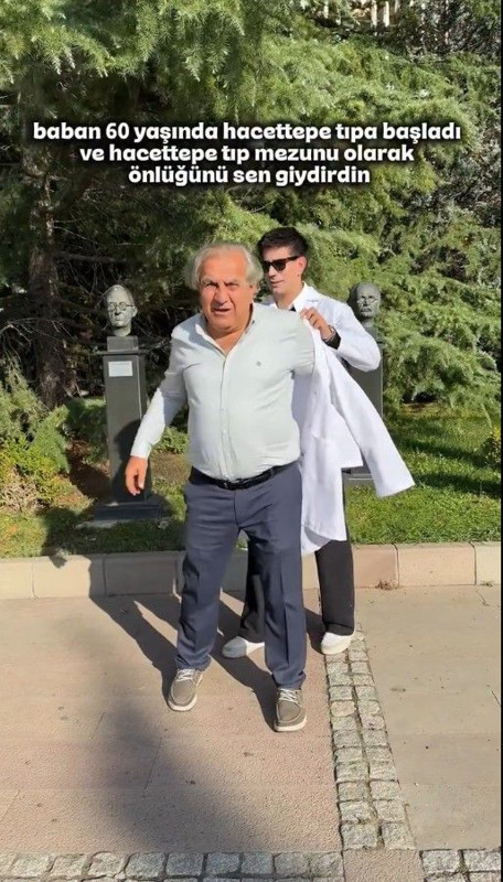 Bir ömür, birçok meslek! Sosyal medyaya damga vuran baba: 60 yaşında beyaz önlük giydi - Resim: 2
