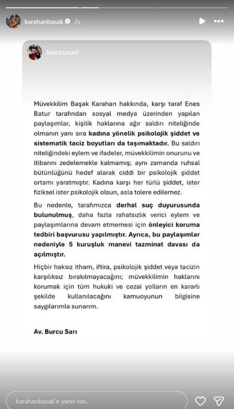 Eski sevgilisinin toksikliğine daha fazla dayanamadı! Başak Karahan'dan Enes Batur'a 5 kuruşluk dava geldi - Resim: 4