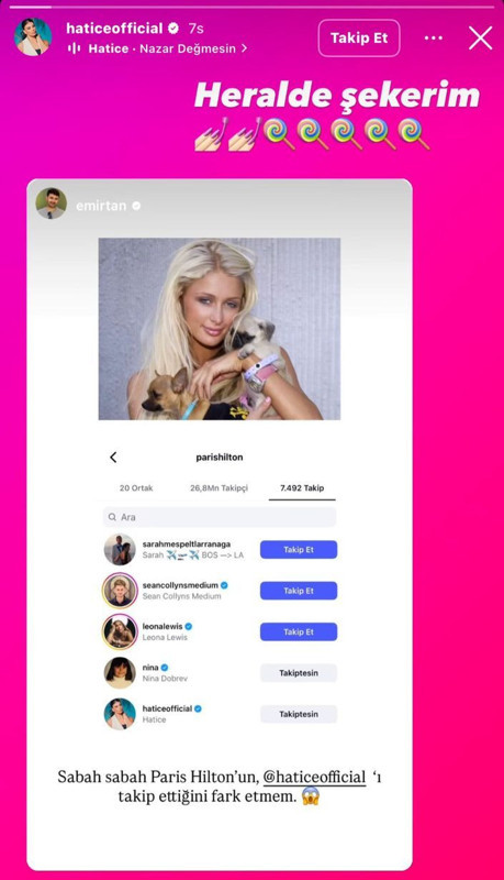 Paris Hilton'dan şoke eden sosyal medya hamlesi! Hangi Türk şarkıcıyı takip etti? - Resim: 4