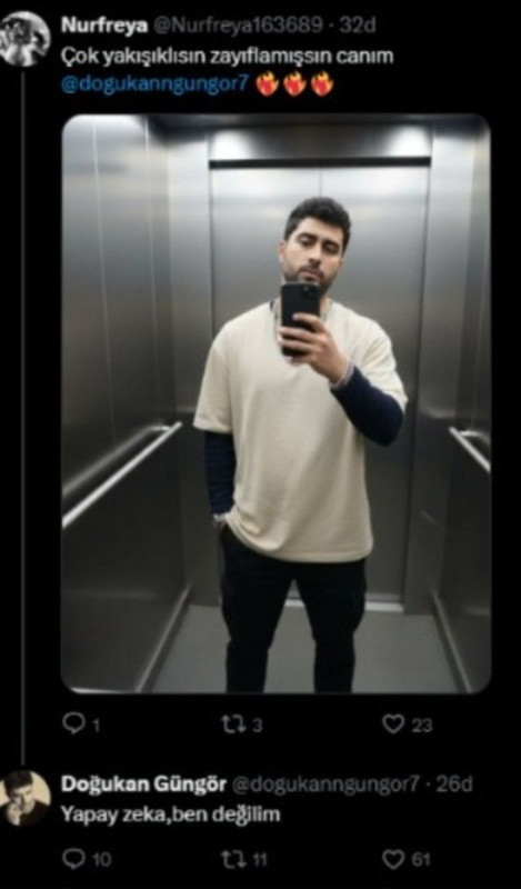 Kızılcık Şerbeti'nin Fatih'i Doğukan Güngör takipçisine kayıtsız kalamadı! "Ben değilim, yapay zeka" cevabıyla şaşırttı - Resim: 3