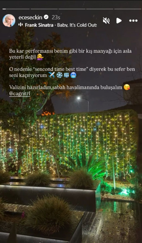 Ece Seçkin'in yeni tatil rotası ortaya çıktı! Kar için ülke değiştirdi - Resim: 4