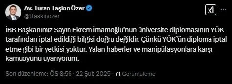 İmamoğlu'nun diploması iptal mi edildi? İddialara CHP'den jet yanıt - Resim : 1