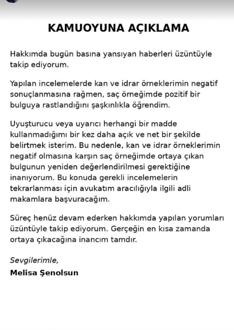 Yasaklı madde testi pozitif çıkan Melisa Şenolsun sessizliğini bozdu - Resim: 10