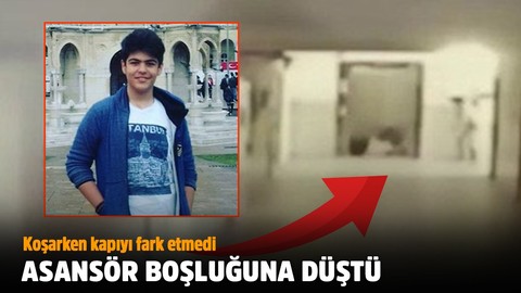 Okulda asansör boşluğuna düştü!