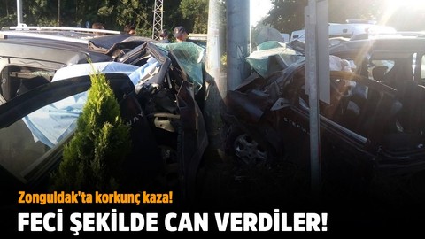 Zonguldak'ta korkunç kaza!.. Feci şekilde can verdiler!