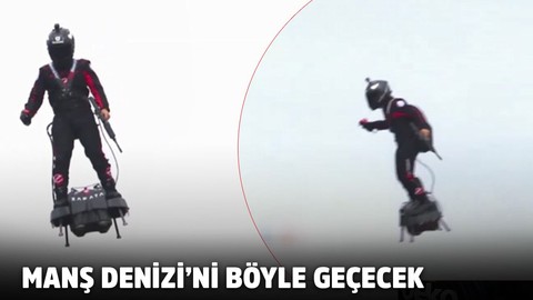 Uçan kaykayla Manş Denizi'ni geçecek