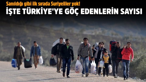 İşte Türkiye'ye göç edenlerin sayısı