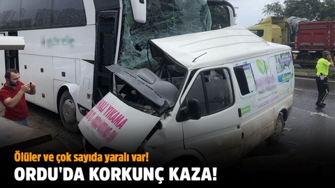 Ordu'da korkunç kaza!.. Ölüler ve çok sayıda yaralı var!