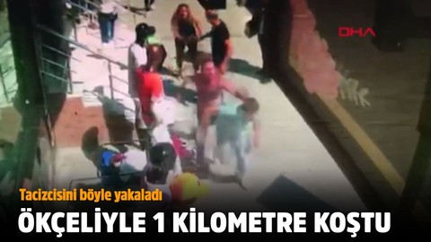 Ökçeli ayakkabılarla 1 kilometre kovaladı