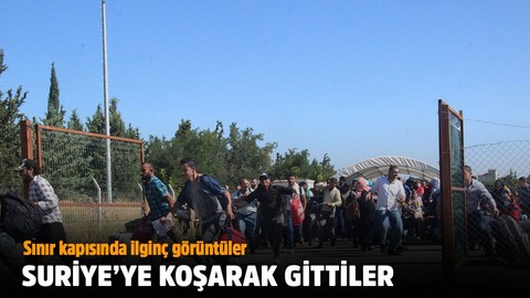 Suriyeliler ülkelerine koşarak gitti!