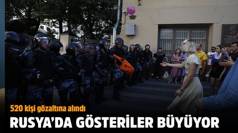 Rusya karıştı... 520 kişi gözaltında