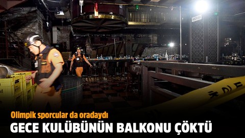 Gece kulübünde panik: Balkon çöktü