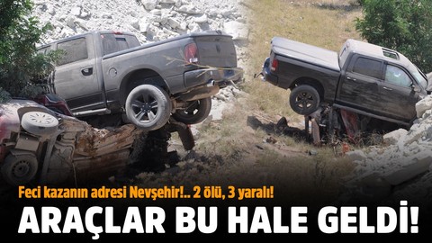 Feci kazanın adresi Nevşehir!.. Araçlar bu hale geldi!