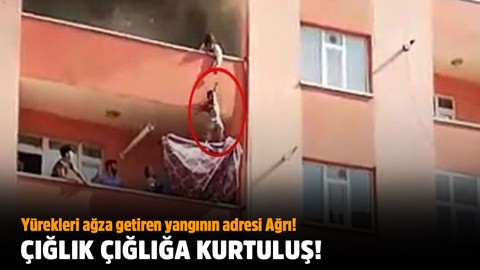 Yürekleri ağza getiren yangının adresi Ağrı!.. Çığlık çığlığa kurtuluş!