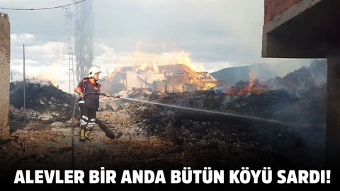 Çorum’da 7 ev kül oldu