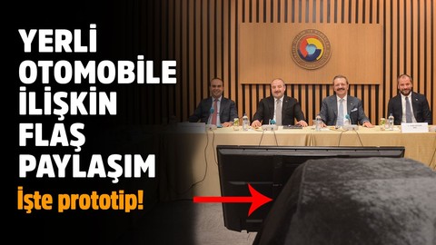 Yerli otomobile ilişkin flaş  paylaşım