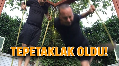 Salıncaktan böyle düştü