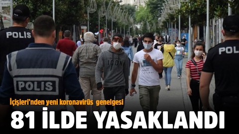 İçişleri'nden 81 ile yeni koronavirüs genelgesi