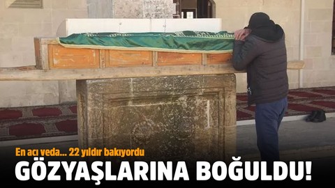 En acı veda! Gözyaşlarına boğuldu