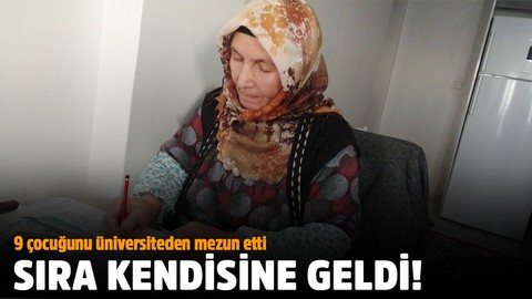 Van'da 9 çocuğunu mezun etti, şimdi sıra onda!