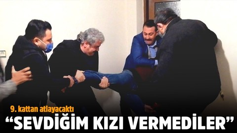 Sevdiği kızla evlenemedi cama çıktı