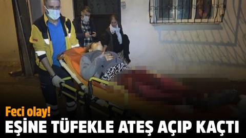 Bursa'da feci olay! Eşine tüfekle ateş açıp kaçtı