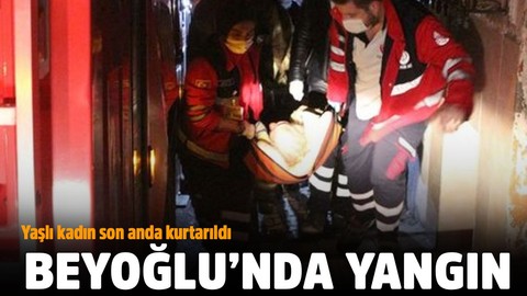 Yaşlı kadın yanmaktan son anda kurtuldu