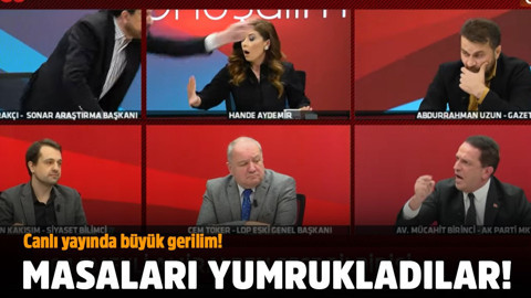Canlı yayında büyük gerilim! Masaları yumrukladılar