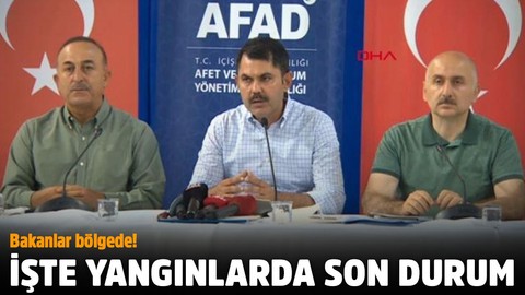 Son dakika! Bakanlar bölgede! İşte yangınlarda son durum