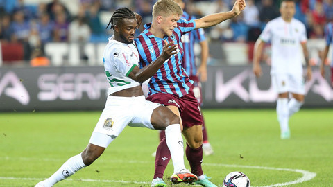 Alanyaspor ile berabere kalan Trabzonspor, liderlik fırsatını geri tepti