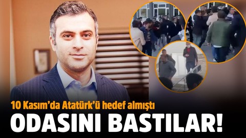Atatürk'ü hedef alan öğretim üyesinin odası basıldı