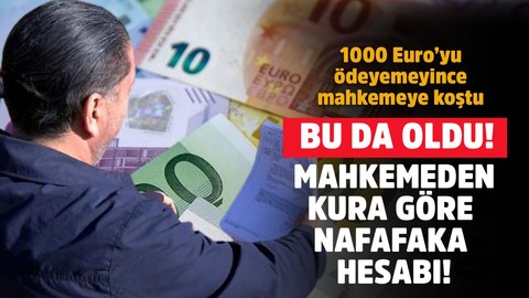 1000 'euro' nafakayı ödeyemeyince dava açtı İşte karar
