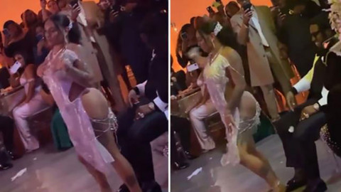 Dünya tanga gelinlikle damada twerk yapan gelini konuşuyor! Olay görüntü!