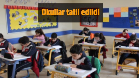 Yoğun kar ve fırtına nedeniyle okullar tatil edildi