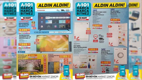 A101 aktüel ürünler kataloğu yayınlandı! A101 10 Mart aktüel ürünler indirimli fiyat listesi