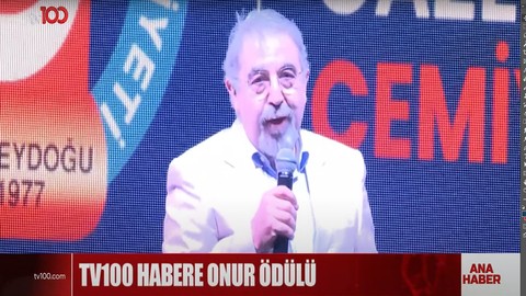 TV100 Ana Haber Sunucusu Oğuz Haksever'e onur ödülü!