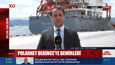 Ukrayna'dan gelen "Polarnet" gemisi Derince Limanı'nda! tv100 olay yerinden son gelişmeleri aktardı