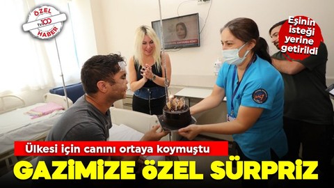 Ülkesi için canını ortaya koymuştu! Gazimize özel sürpriz