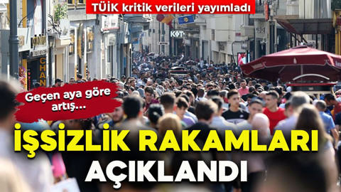 İşsizlik rakamları açıklandı