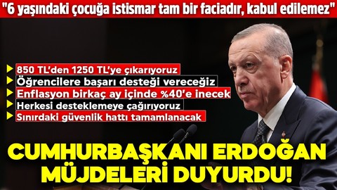 Milyonlar bunu bekliyordu! Cumhurbaşkanı Erdoğan müjdeleri duyurdu! İstismar skandalına tepki: Tam bir faciadır, kabul edilemez!