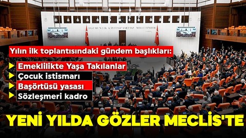 Yeni yılda gözler Meclis'te! Yılın ilk toplantısında gündem yoğun