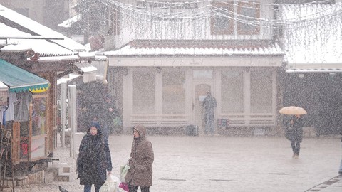 Balkanlara kış geri döndü