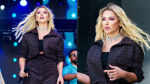 Hadise yine ortalığı yaktı geçti! Göğüs dekolteli elbisesine bir bakan bir daha baktı - Resim: 1
