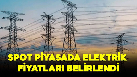 Spot piyasada elektrik fiyatları belirlendi