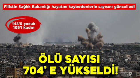 Filistin Sağlık Bakanlığı hayatını kaybedenlerin sayısını güncelledi!