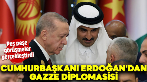 Cumhurbaşkanı Erdoğan'dan Gazze diplomasisi! Peş peşe görüşmeler yaptı