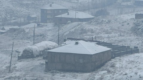 Yüksekova'da kar ve sis etkili oldu